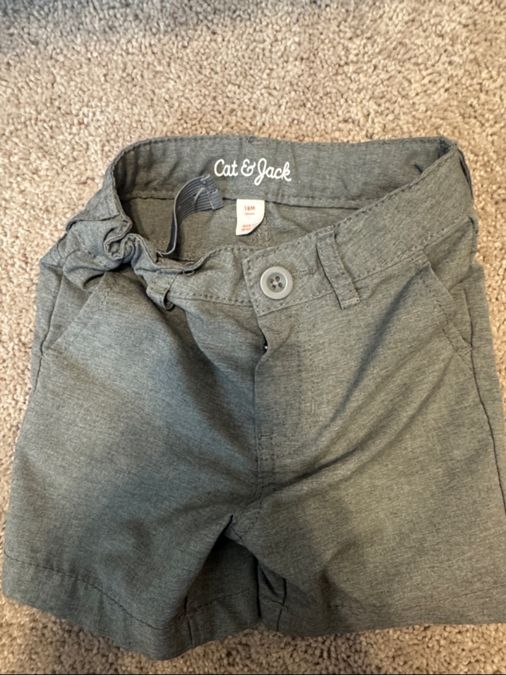 Cat & Jack Charcoal Gray Toddler Shorts with Button Waist